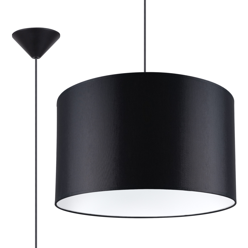 Luster na lanku NOVA 1xE27/15W/230V pr. 40 cm čierna