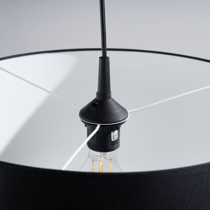 Luster na lanku NOVA 1xE27/15W/230V pr. 40 cm čierna