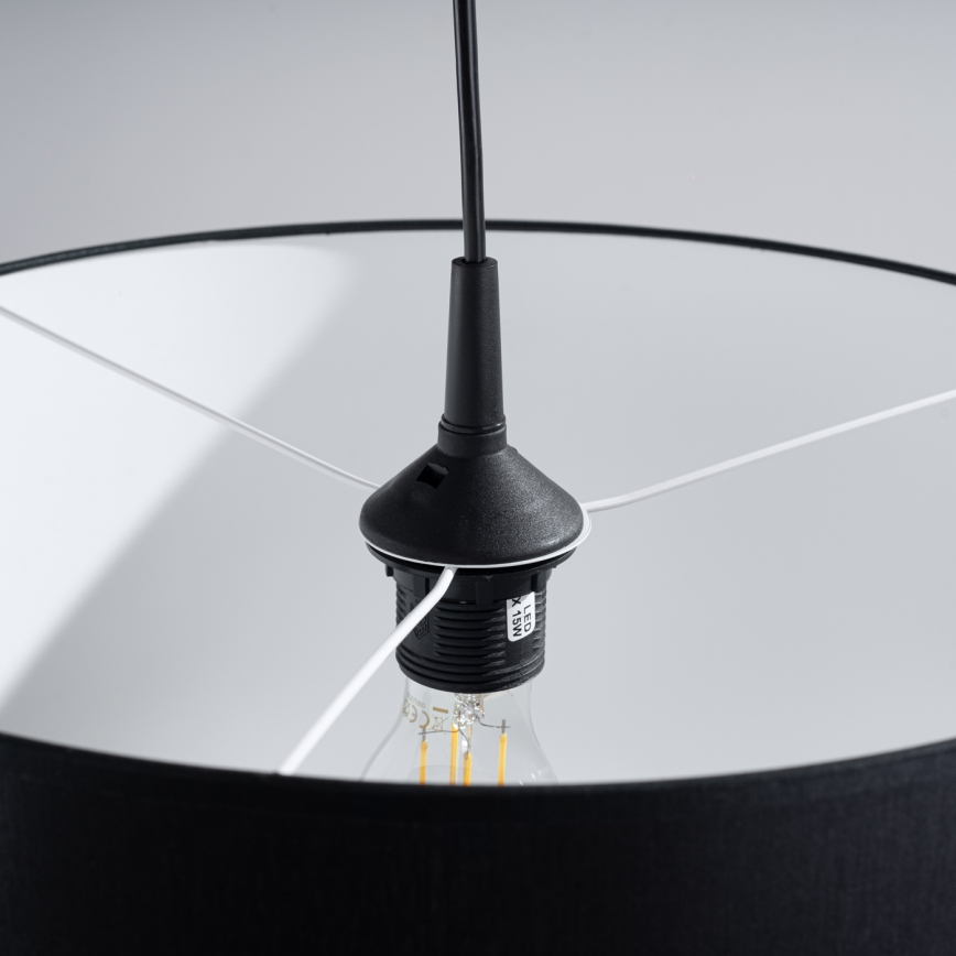 Luster na lanku NOVA 1xE27/15W/230V pr. 40 cm čierna