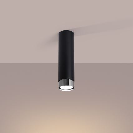 Bodové svietidlo NERO 1xGU10/10W/230V 22,5 cm čierna/lesklý chróm