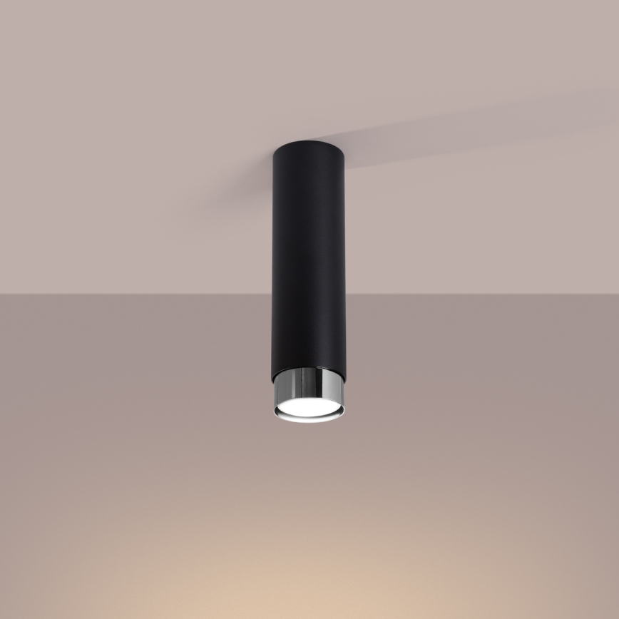 Bodové svietidlo NERO 1xGU10/10W/230V 22,5 cm čierna/lesklý chróm