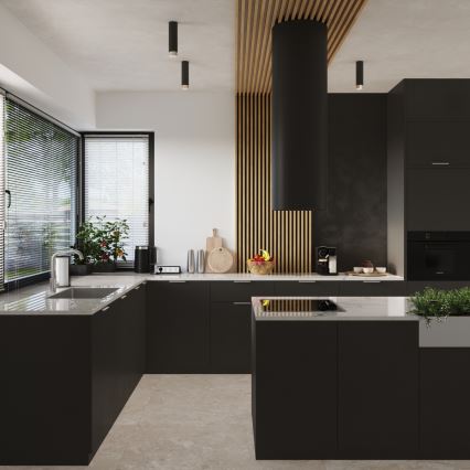 Bodové svietidlo NERO 1xGU10/10W/230V 22,5 cm čierna/lesklý chróm