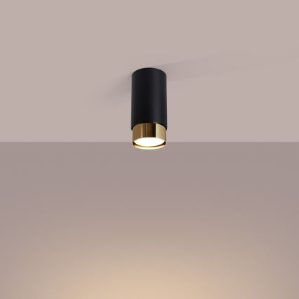 Bodové svietidlo NERO 1xGU10/10W/230V 12,5 cm čierna/zlatá