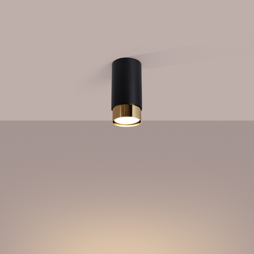 Bodové svietidlo NERO 1xGU10/10W/230V 12,5 cm čierna/zlatá