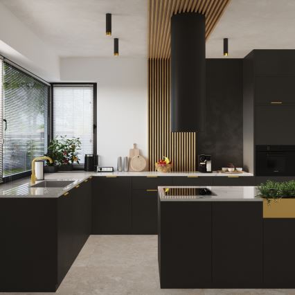 Bodové svietidlo NERO 1xGU10/10W/230V 12,5 cm čierna/zlatá
