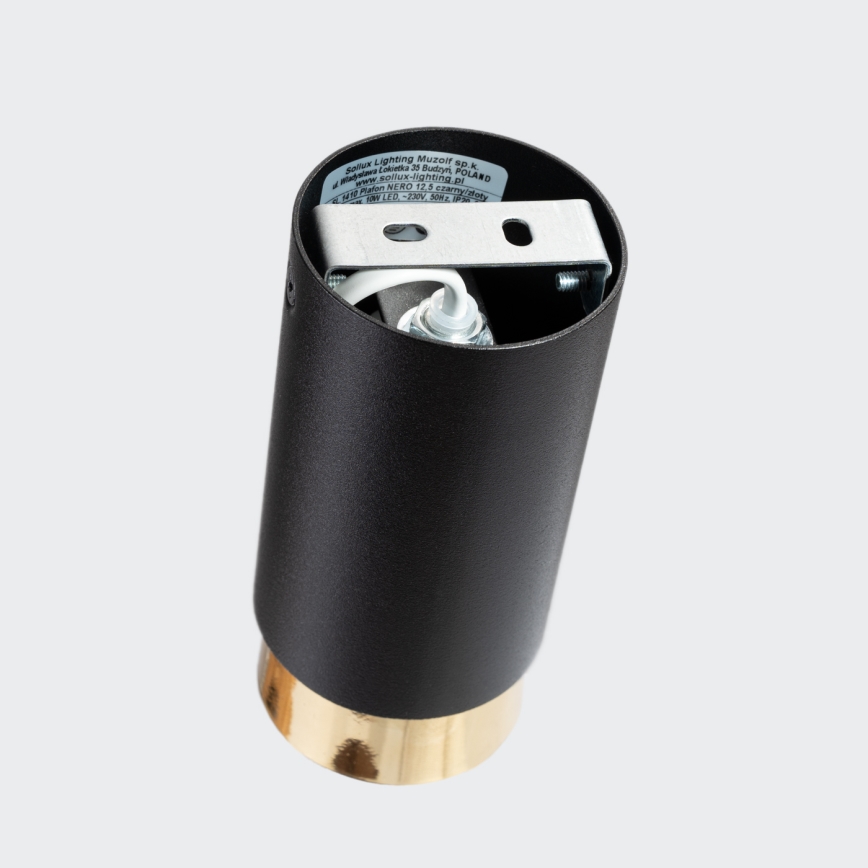 Bodové svietidlo NERO 1xGU10/10W/230V 12,5 cm čierna/zlatá
