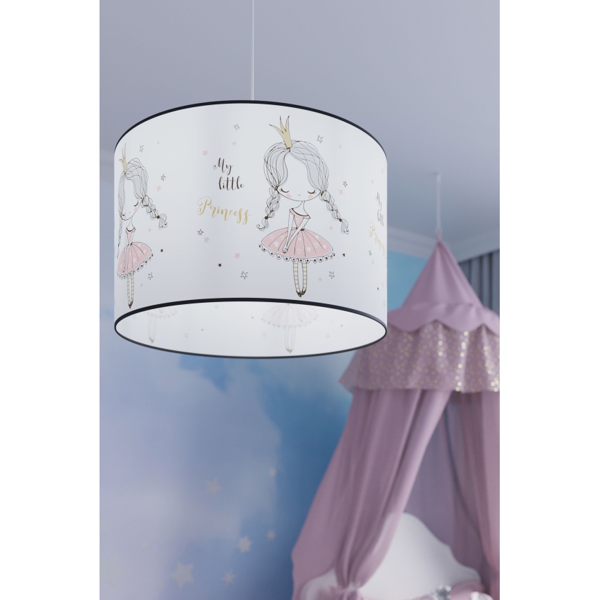 Detský luster na lanku PRINCESS 1xE27/15W/230V pr. 40 cm princezná