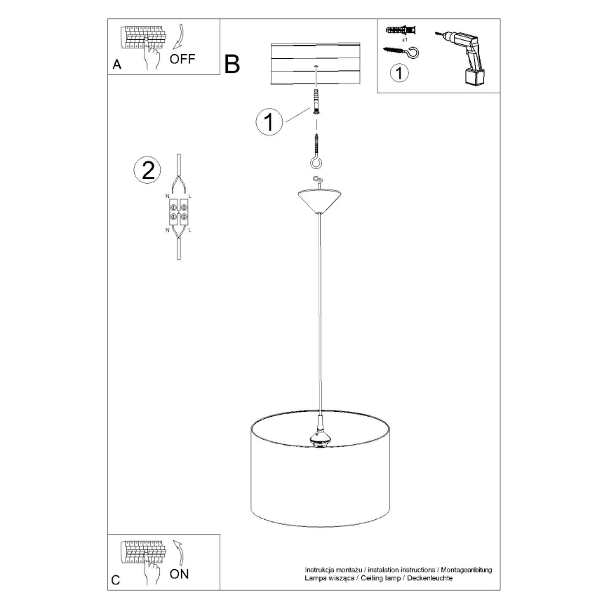 Detský luster na lanku CAT 1xE27/15W/230V pr. 40 cm mačka
