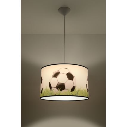 Detský luster na lanku FOOTBALL 1xE27/15W/230V pr. 40 cm futbal