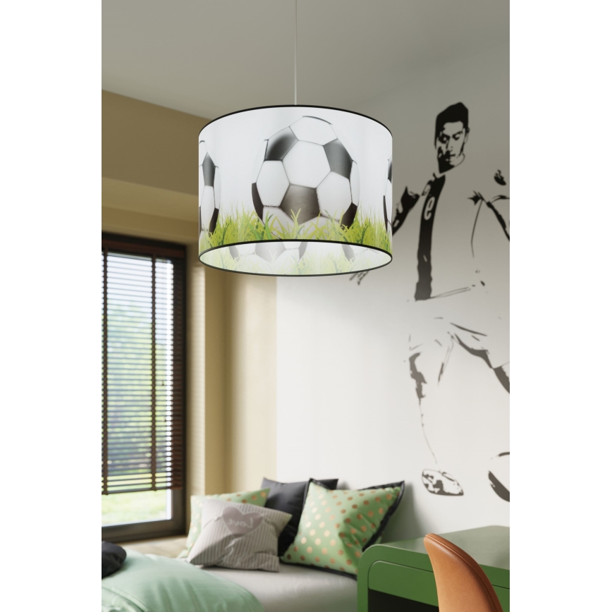 Detský luster na lanku FOOTBALL 1xE27/15W/230V pr. 40 cm futbal
