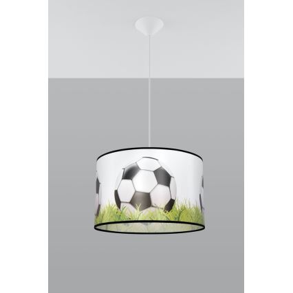Detský luster na lanku FOOTBALL 1xE27/15W/230V pr. 40 cm futbal