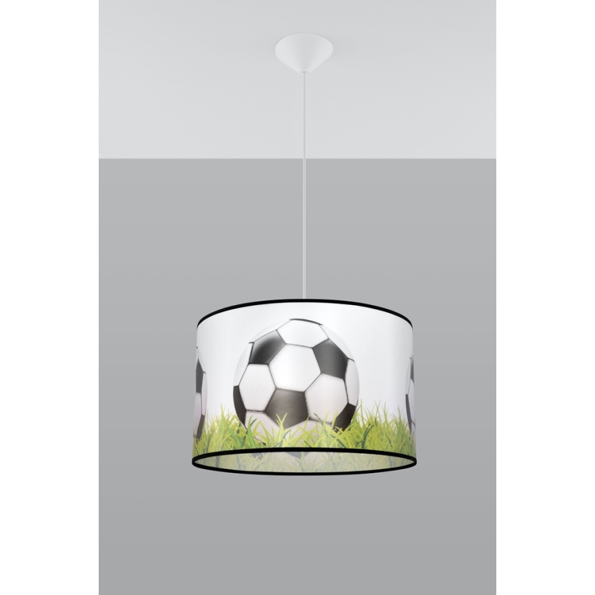 Detský luster na lanku FOOTBALL 1xE27/15W/230V pr. 40 cm futbal