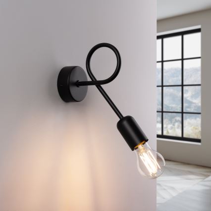 Nástenná lampa LOOP 1xE27/15W/230V čierna