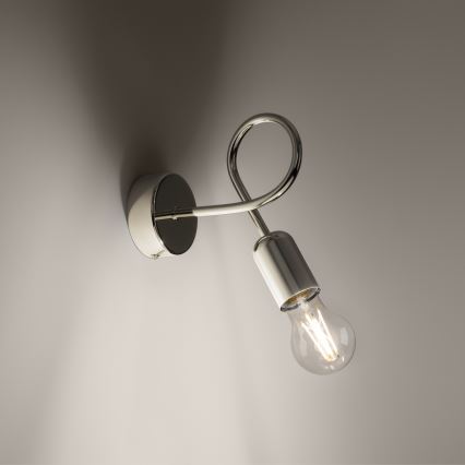 Nástenná lampa LOOP 1xE27/15W/230V lesklý chróm