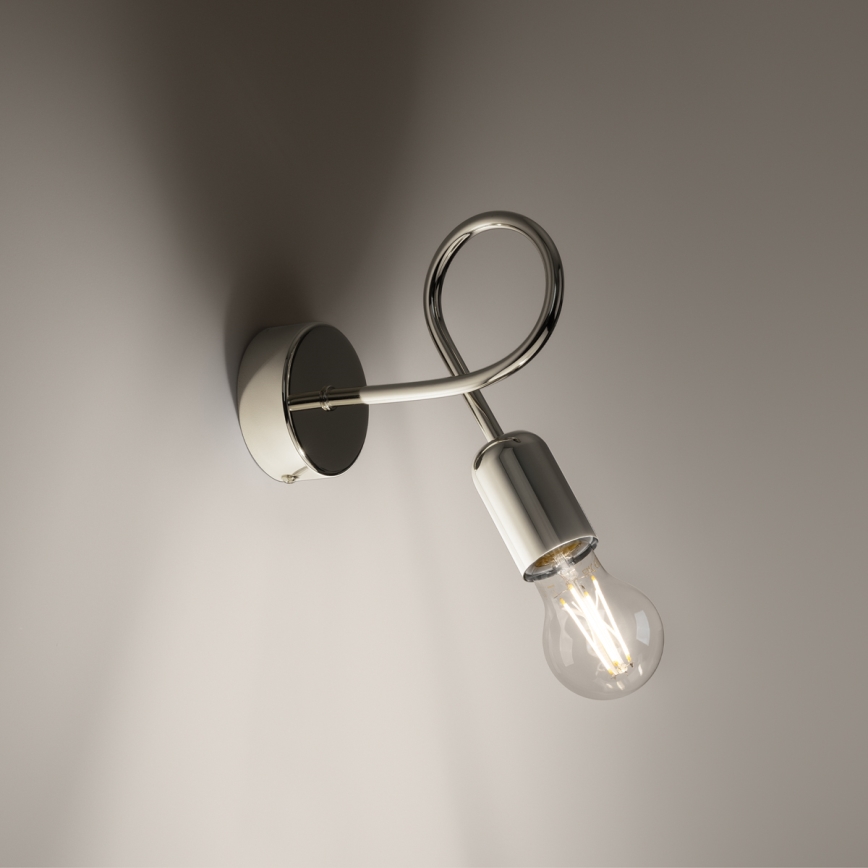 Nástenná lampa LOOP 1xE27/15W/230V lesklý chróm