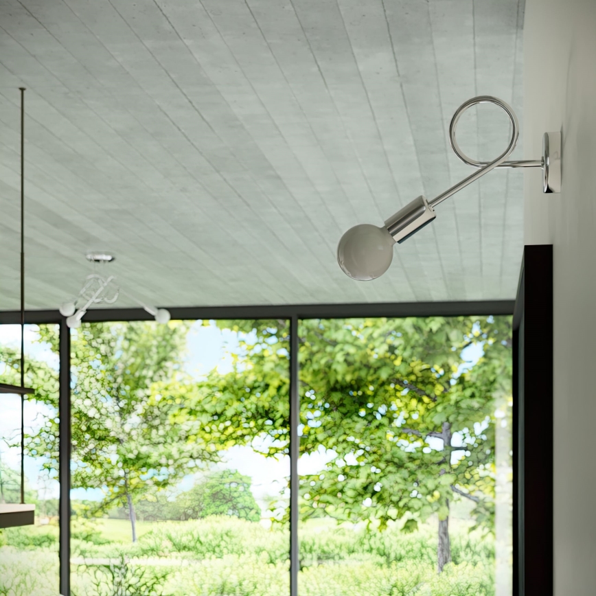 Nástenná lampa LOOP 1xE27/15W/230V lesklý chróm