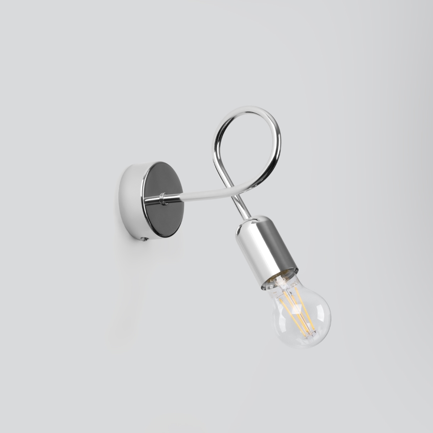 Nástenná lampa LOOP 1xE27/15W/230V lesklý chróm