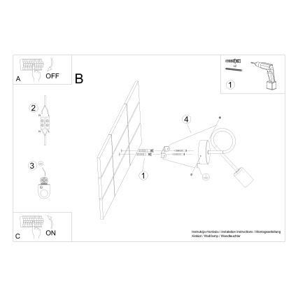 Nástenná lampa LOOP 1xE27/15W/230V lesklý chróm