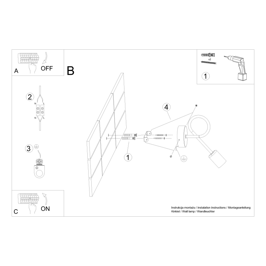 Nástenná lampa LOOP 1xE27/15W/230V lesklý chróm