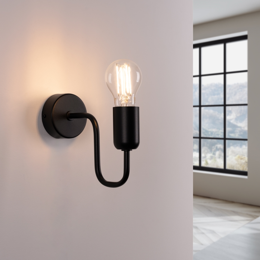 Nástenná lampa VECTOR 1xE27/15W/230V čierna