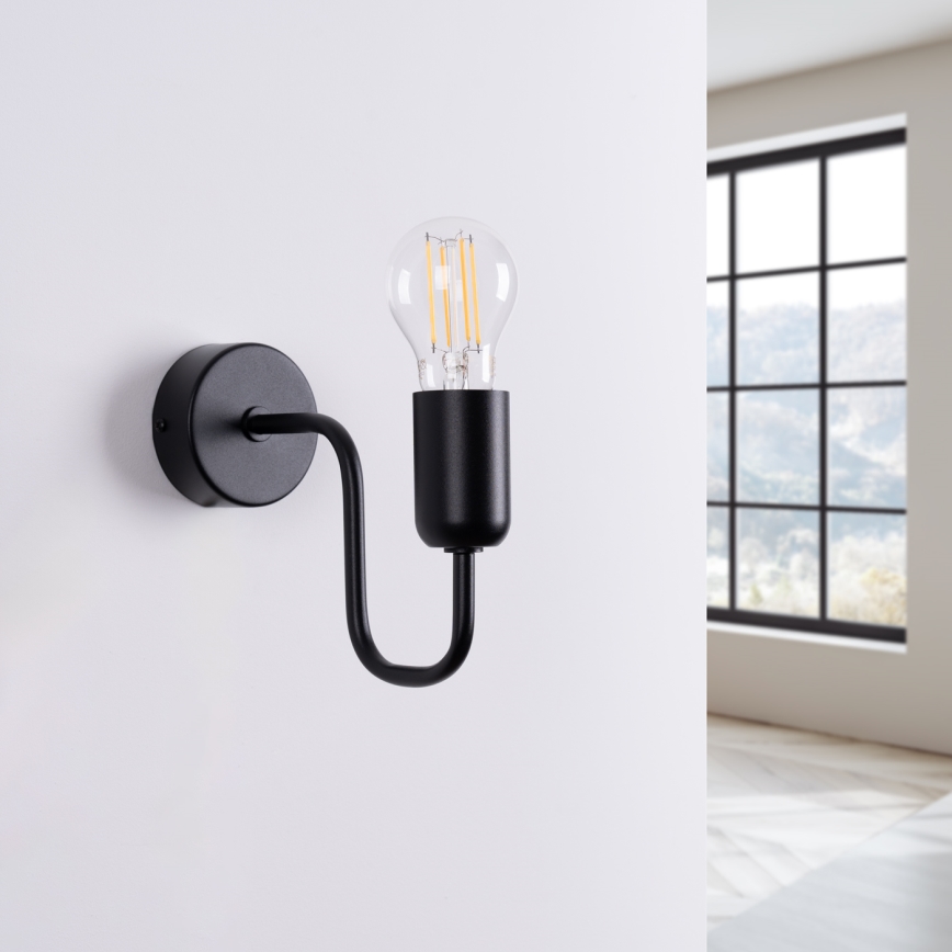 Nástenná lampa VECTOR 1xE27/15W/230V čierna