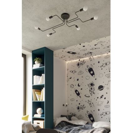 Nástenná lampa VECTOR 1xE27/15W/230V čierna