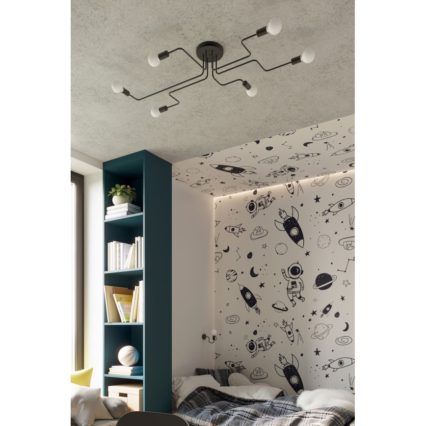 Nástenná lampa VECTOR 1xE27/15W/230V čierna