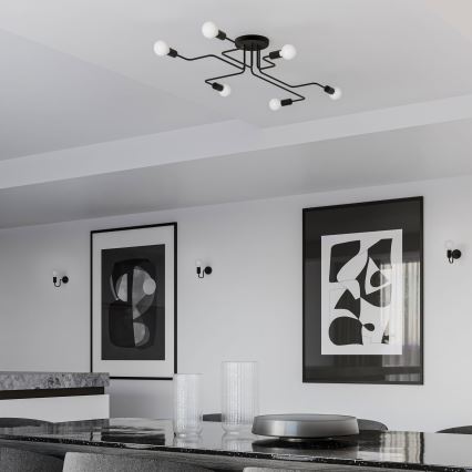 Nástenná lampa VECTOR 1xE27/15W/230V čierna