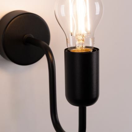 Nástenná lampa VECTOR 1xE27/15W/230V čierna