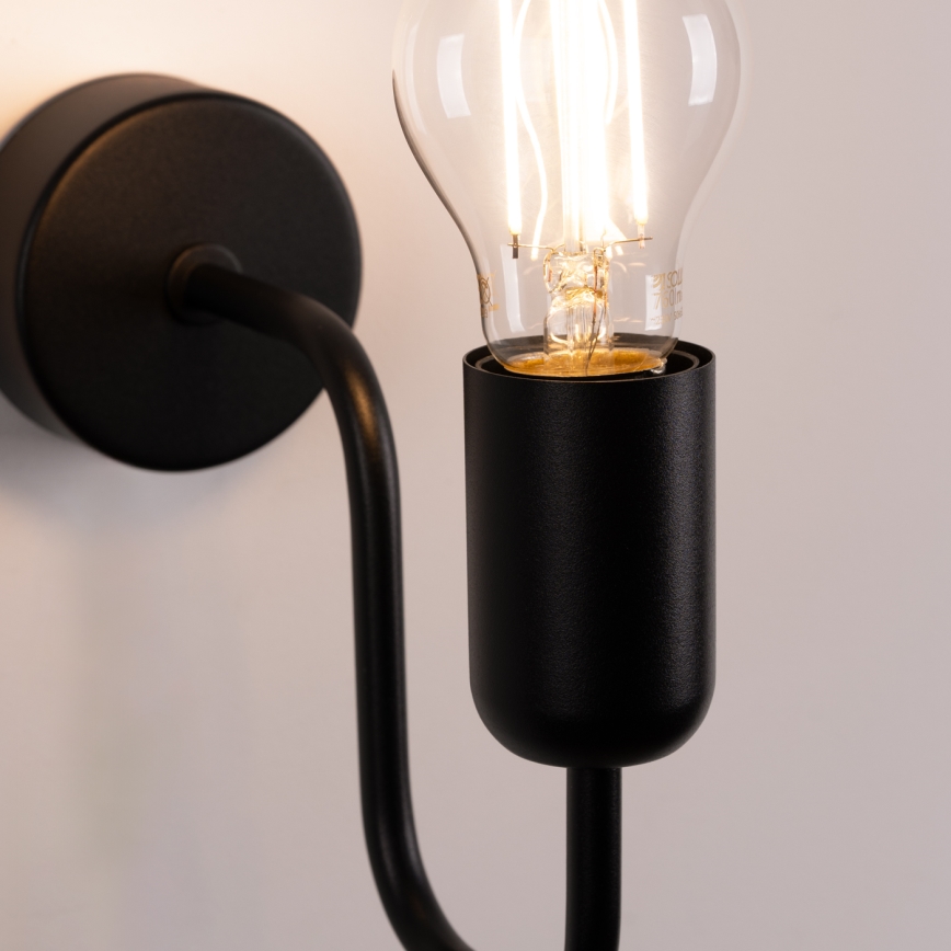 Nástenná lampa VECTOR 1xE27/15W/230V čierna