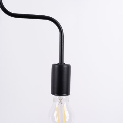 Prisadený luster VECTOR 4xE27/15W/230V čierna