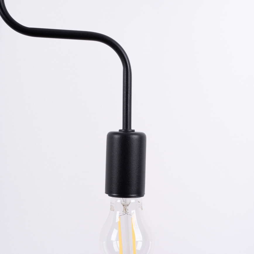 Prisadený luster VECTOR 4xE27/15W/230V čierna