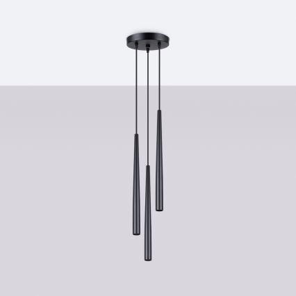 Luster na lanku BLISS 3xG9/8W/230V čierna