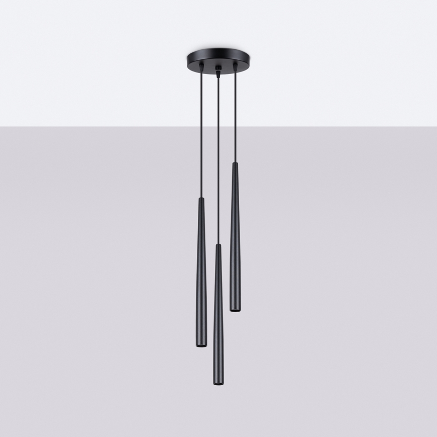 Luster na lanku BLISS 3xG9/8W/230V čierna