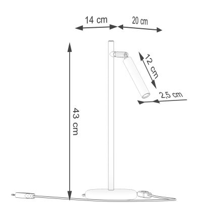Stolná lampa PASTELO 1xG9/8W/230V čierna