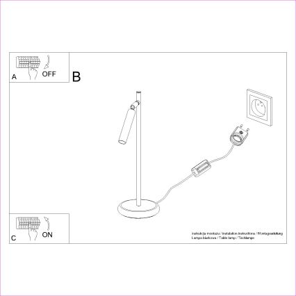 Stolná lampa PASTELO 1xG9/8W/230V čierna