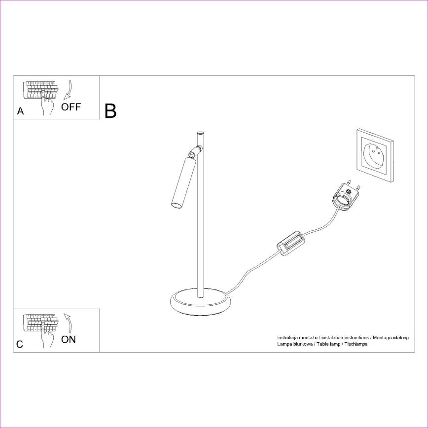Stolná lampa PASTELO 1xG9/8W/230V čierna
