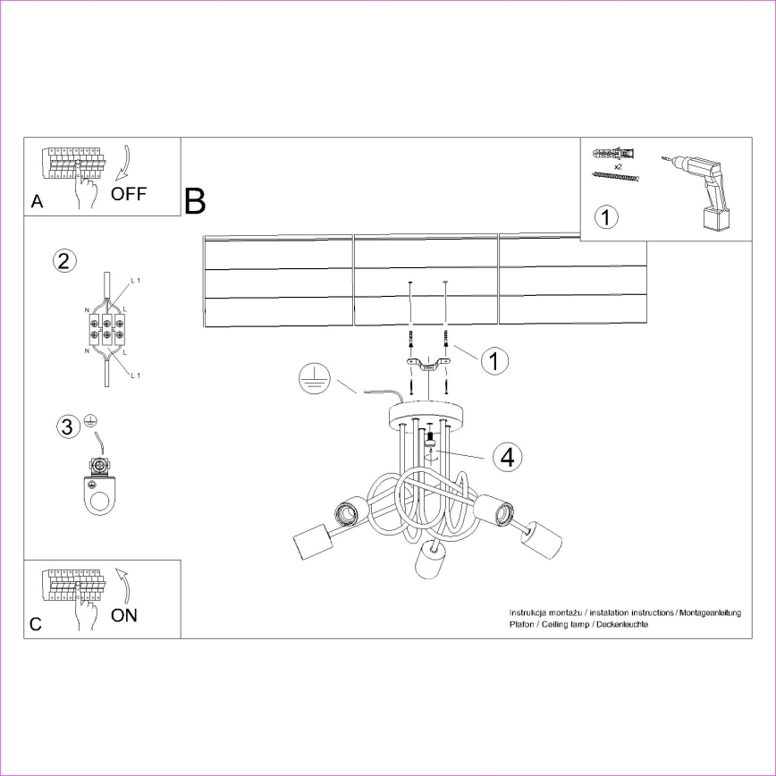 Prisadený luster EMBER 5xE27/15W/230V biela/béžová/buk