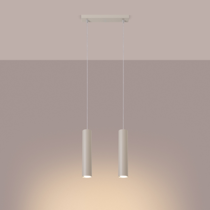Luster na lanku LAGOS 2xGU10/10W/230V krémová