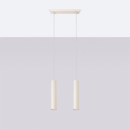Luster na lanku LAGOS 2xGU10/10W/230V krémová