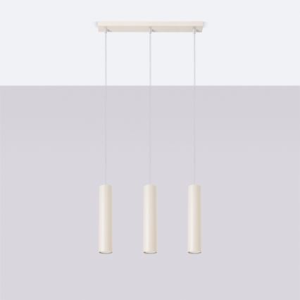 Luster na lanku LAGOS 3xGU10/10W/230V krémová