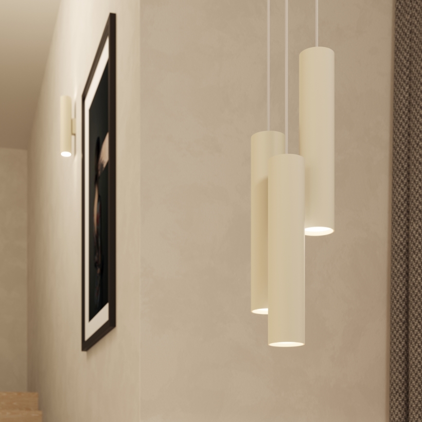 Luster na lanku LAGOS 3xGU10/10W/230V krémová