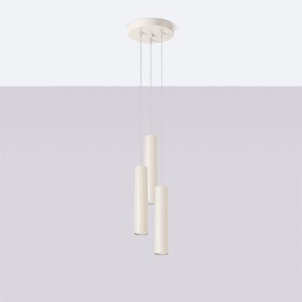 Luster na lanku LAGOS 3xGU10/10W/230V krémová