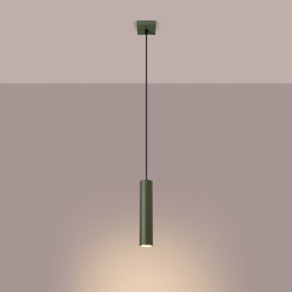 Luster na lanku LAGOS 1xGU10/10W/230V zelená
