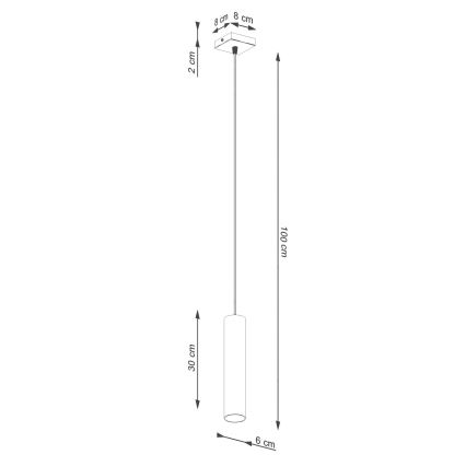 Luster na lanku LAGOS 1xGU10/10W/230V zelená