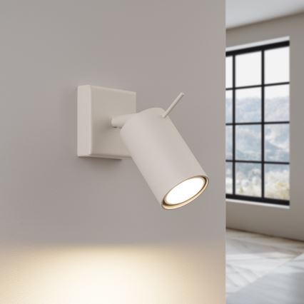 Nástenné bodové svietidlo RING 1xGU10/10W/230V krémová