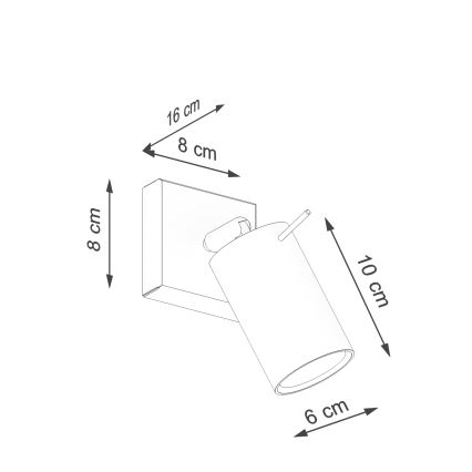 Nástenné bodové svietidlo RING 1xGU10/10W/230V krémová
