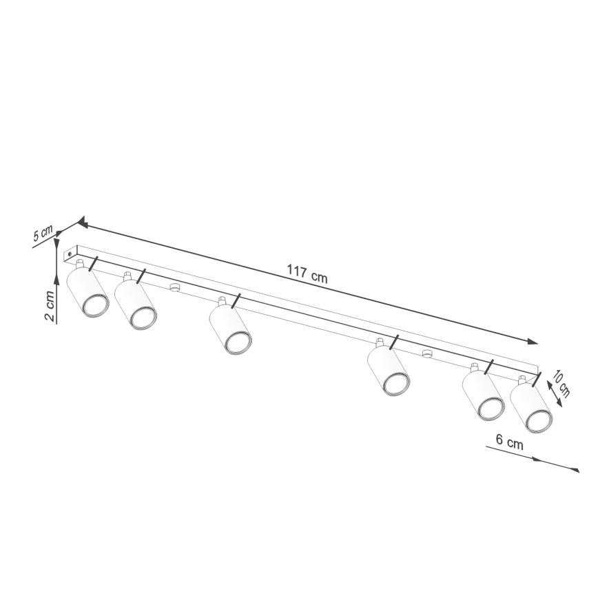Bodové svietidlo RING 6xGU10/10W/230V krémová