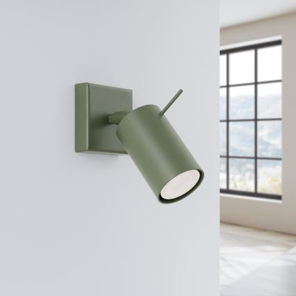 Nástenné bodové svietidlo RING 1xGU10/10W/230V zelená