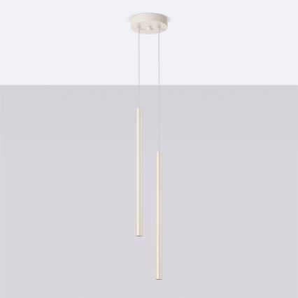 Luster na lanku PASTELO 2xG9/8W/230V krémová